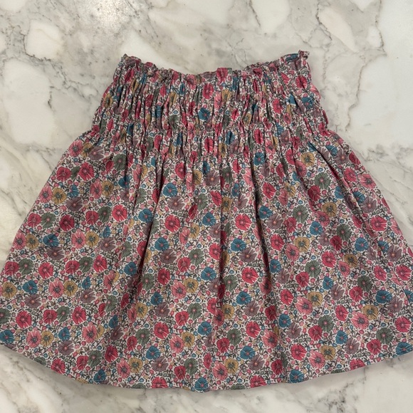 bella bliss Other - Bella Bliss Smocked Waist Floral Cotton Skirt - Pink Multi